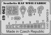Ed49062 Lept - Bezpečnostné pásy RAF z druhej svetovej vojny FABRIC