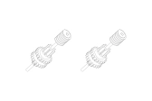 Turbo Racing Upgrade kovová výstupná os prevodovky C50 2 ks