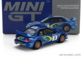 Mini-gt Subaru Impreza Wrc99 S5 N 5 Winner Rally Australia 1999 Richard Burns - Robert Reid 1:64 Blue