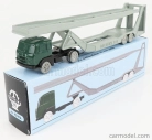 Officina-942 Fiat 682 T2 Truck Bisarca Car Transporter 1955 1:76 zelená strieborná