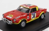 Trofeu Fiat 124 Abarth Rally (nočná verzia) N 38 Rally East African Safari 1974 R.ulyate - I.smith 1:43 Červeno-žltá