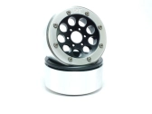 Kovové Beadlock CNC disky Absima Metsafil 1.9 Gun Black/Silver, 2 ks