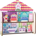 Drevená skladačka Fairy House s malou nohou