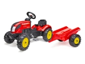FALK – Šliapací traktor Claas Backhoe s nakladačom, rýpadlom a maxi vlečkou
