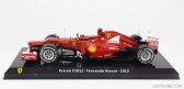 Edicola Ferrari F1 F2012 N 5 Sezóna 2012 Fernando Alonso - Con Vetrina - s vitrínou 1:24 červená biela