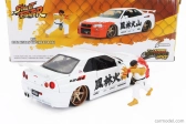 Jada Nissan Skyline Gt-r (r34) Advan 2002 With Street Fighter Ryu Figure 1:24 Bílá Červená