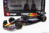 Bburago Red bull F1 Rb19 Team Oracle Red Bull Racing N 1 World Champion Winner Miami Gp 2023 Max Verstappen 1:18 Matt Blue