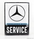 Edicola Accessories 3d Metal Plate - Mercedes Benz Service 1:1 Černá Bílá Modrá