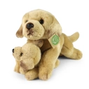 Rappa Plyšový labrador s mláďaťom ležiaci 25 cm ECO-FRIENDLY