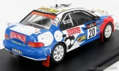 Trofeu Subaru Impreza Wrx (nočná verzia) N 20 Rally Safari 1999 H.miyoshi - E.osawa 1:43 Biela červená svetlomodrá