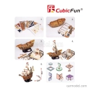 Cubicfun Puzzle Kit 3d v penovej lodi Santa Maria Caravella cm. 44x16x39 - 113 Pezzi - 113 dielikov /