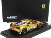 Looksmart Ferrari 488 Gt3 Evo 3.9l Turbo V8 Team Octane126 Serliana N 26 Pole Position 24h Nurburgring 2022 Bjorn Grossmann - Jonathan Hirschi - Luca Ludwig - Simon Trummer 1:43 Gold Met