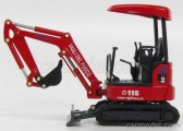 Oldcars Komatsu Pc18 - Ruspa Cingolata Vigili Del Fuoco - Hasičské auto 1:32 červené čierne