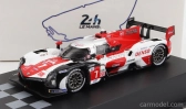 Spark-model Toyota Gr010 3.5l V6 Twin Turbo Hybrid Team Gazoo Racing N 7 Winner 24h Le Mans 2021 M.conway - K.kobayashi - J.m.lopez 1:87 Biela červená