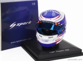 Spark-model helma Bell Casco Helma F1 Logan Sargeant Team Williams Racing N 2 Sezóna 2024 1:5 Biela Modrá Červená
