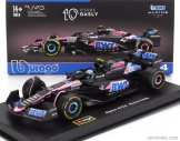 Bburago Alpine F1  A524 Team Bwt Alpine N 10 Season 2024 Pierre Gasly - With Pilot And Showcase 1:43 Černá Modrá Růžová