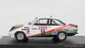 Trofeu Ford england Escort Mkii Rs 2000 N 14 Rally Hunsruck 1984 M.werner - M.feltz 1:43 Biela červená zelená
