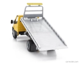Newray Iveco fiat Daily Roll-off Pianale 2023 With Accessories + New Holland L228 Ruspa Gommata - Skid Steer Scraper Tractor 1:36 Žlutá Černá