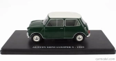 Edicola Austin Mini Cooper S 1965 - Con Vetrina - With Showcase 1:24 Zelená Bílá