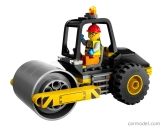 Lego Ammann Lego City - Drvič kameňa - Užitkový kompaktor - Rullo Compressore - 78 Pezzi - 78 dielikov sivo žltá