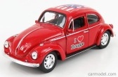 Welly Volkswagen Kafer Beetle 1959 - I Love Brugge - Without Box 1:34 Red