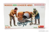 Miniart Figures Workers With Concrete Mixer 1:35 /