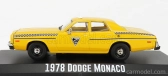 Greenlight Dodge Monaco Taxi City Cab Co 1978 - Rocky Iii Movie 1:43 Žltá