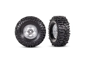 Traxxas kolo 1.0", disk polomatný chrom, pneu Mickey Thompson® Baja Pro™ Xs (2)