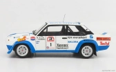 Kyosho Fiat 131 Abarth N 1 Winner Rally 1000 Lakes 1980 1:18, bílomodrá