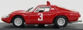Najlepší model Abarth Ot1300 Coupe N 3 Winner Hockenheim 1967 T.hezemans 1:43 Červená