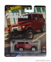 Mattel hot wheels Toyota Land Cruiser Fj43 1977 - Rýchlo a zbesilo 1:64 červená biela