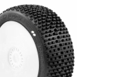 H-BLOCK V2 BUGGY S1 (SUPER SOFT) lepené pneumatiky, biele disky, 2 ks.