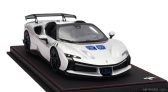 Bbr-models Ferrari Sf90 Xx Stradale Spider 2024 - Con Vetrina - With Showcase 1:18 Argento Nurburgring - Stříbrná Modrá Černá