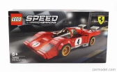 Lego Ferrari Lego Speed Champion - 512m N 4 Racing 1970 - 291 Pezzi - 291 Pieces Red