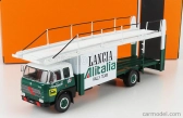Ixo-models Fiat 673 Truck Car Transporter Team Lancia Alitalia Rally 1976 1:43 Zelená Bílá
