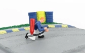 Edicola Diorama Soccorritore Stradale Pista - Fireman Race 1:43 Šedá Modrá Žlutá