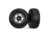 Kolesá Traxxas 2.2/3.0", SCT Split-Spoke čiernosaténové disky, pneumatiky SCT S1 (2)