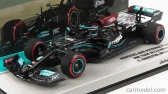 Minichamps Mercedes gp F1 W12 Mercedes M12 Eq Power+ Team Amg Petronas Motorsport Formula One N 44 Winner Bahrain Gp 2021 Lewis Hamilton 1:43 Black Green