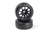 Sada driftových kol vč. pneumatik TSMK5-10 22x11 mm (černá/4 ks)