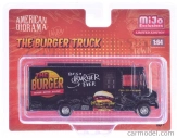 American diorama Truck The Van Burger Food Truck 2016 1:64 Black