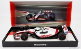 Minichamps Haas F1 Vf-22 Ferrari Team Haas N 47 11th Bahrain Gp 2022 Mick Schumacher 1:18 Biela čierna červená