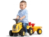 FALK - Dětské odrážedlo Baby Komatsu s vlečkou, lopatkou a hrabičkami