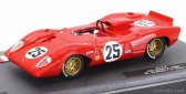 Edicola Ferrari 312p 3.0l Spider Team Sefac N 25 2. 12h Sebring 1969 Mario Andretti - Chris Amon 1:43 Červená