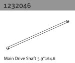 1232046 - Main Drive Shaft 5.9*164.6