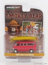 Greenlight Ford usa Club Wagon Minibus 1969 - Smokey Bear 1:64 Červená