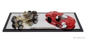 Cmc Ferrari 250lm Car Body + Rolling Chassis 1963 - Con Vetrina - With Showcase 1:18 Red