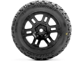 Pro-Line koleso 1:16 s pneu Jaeger, disk Split Six čierny 12mm (2): Arrma Mini Kraton