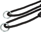 malá nožná hojdačka Trapéz s gymnastickými kruhmi "Black Line"