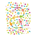 Bigjigs Toys Sada drevených korálikov Summer Flowers