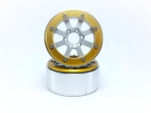 Kovové Beadlock CNC disky Absima Metsafil 1.9 Hammer Silver/Gold, 2 ks